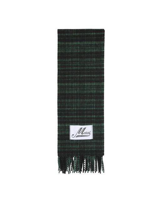 Marni Green Winter Scarves for men