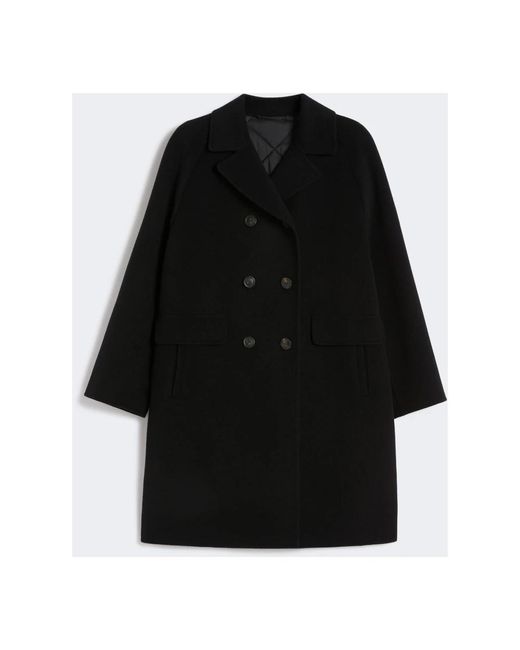 Weekend by Maxmara Double-Breasted Coats in het Black