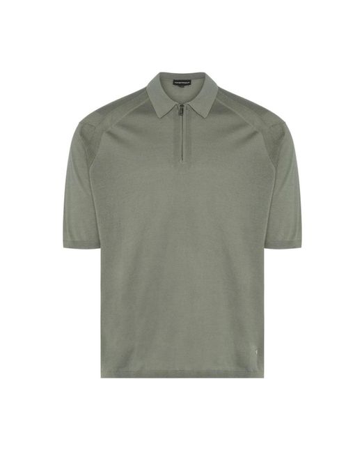 Emporio Armani Green Polo Shirts for men