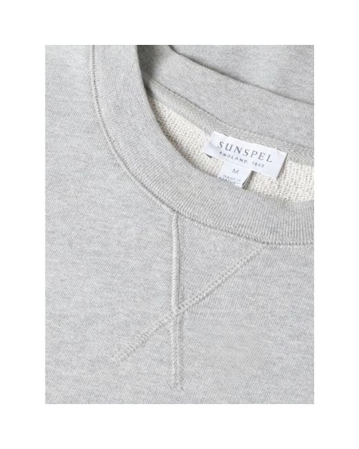 Sunspel Loopback Sweatshirt in White für Herren