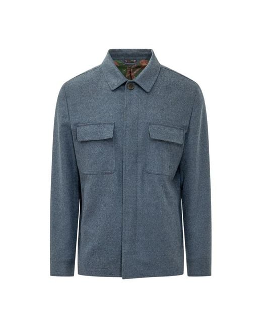Etro Blue Light Jackets for men