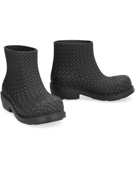 Bottega Veneta Black Rain Boots