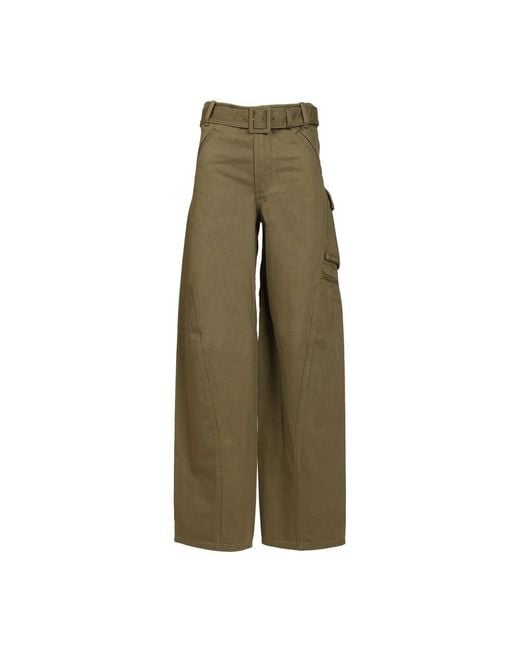 Self-Portrait Cargo Jeans in het Green