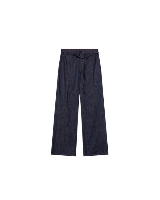 Alpha Studio Blue Wide Trousers