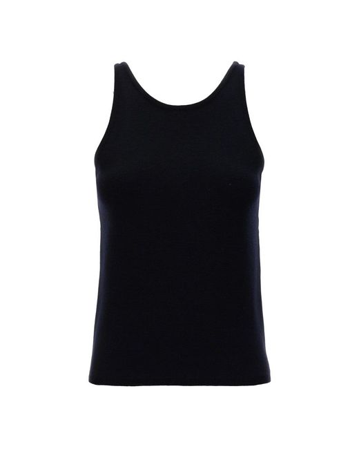 Max Mara Black Sleeveless Tops