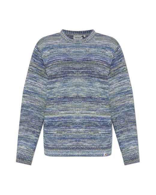 Carhartt Blue Round-Neck Knitwear for men