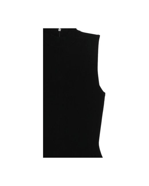 Michael Kors Kleedjes ,Zwart ,Nylon Stretch Knit Combination Maxi-Jurk in het Black