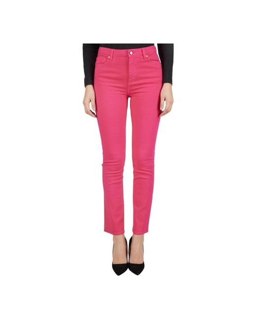 Kiton Pink Slim-Fit Jeans