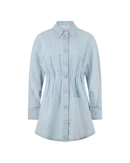Givenchy Blue Shirt Dresses