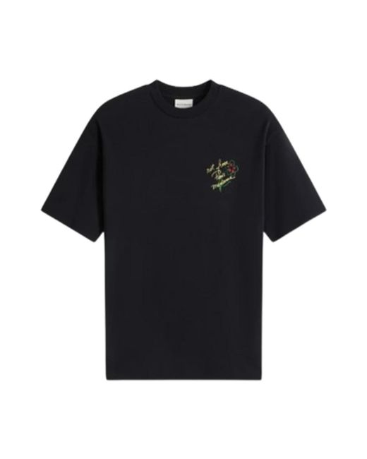 T-shirt con slogan sketch in nero di Drole de Monsieur in Black da Uomo