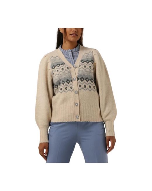 Lolly's Laundry Truien & Vesten ,Veelkleurig ,Wol Laura Cardigan in het Natural