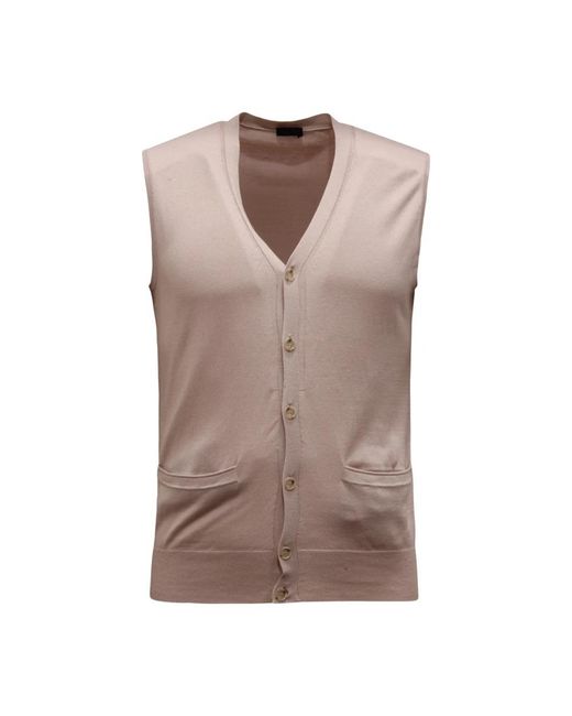 Paolo Pecora Brown Waistcoats for men