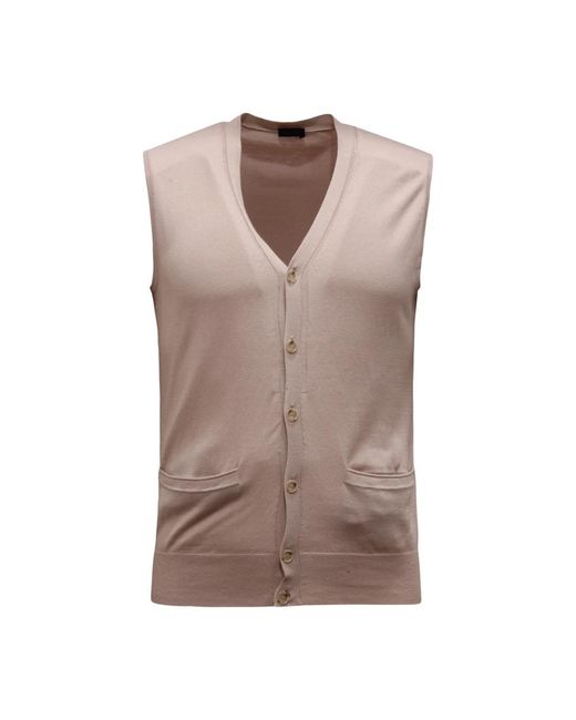 Paolo Pecora Brown Waistcoats for men
