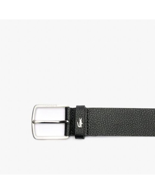 Lacoste Accessoires ,Zwart ,Leer Kerncollectie Riem Zwart in het Black voor heren