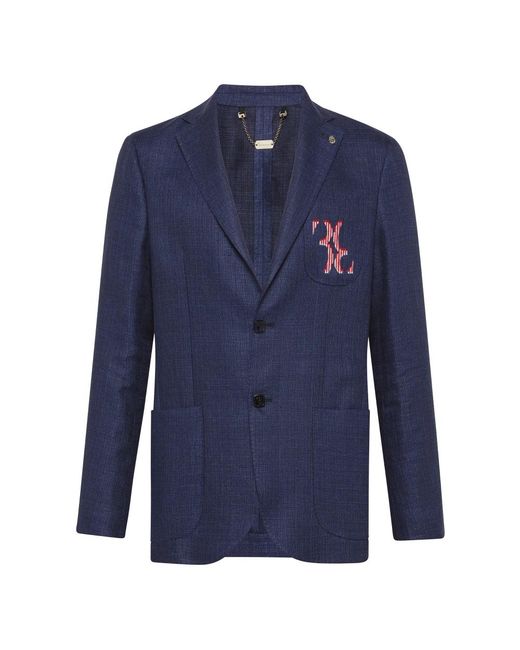 Billionaire Jassen ,Blauw ,Katoen Blazer Double B in het Blue voor heren