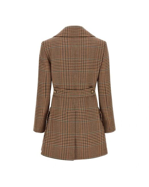 Etro Brown Double-Breasted Coats