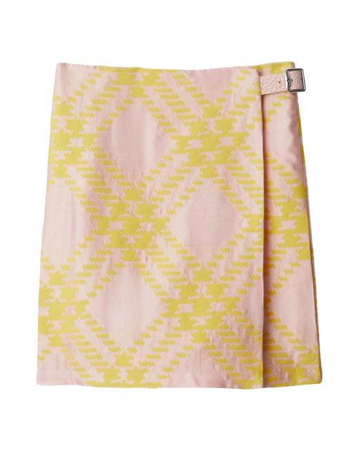 Burberry Yellow Short Skirts