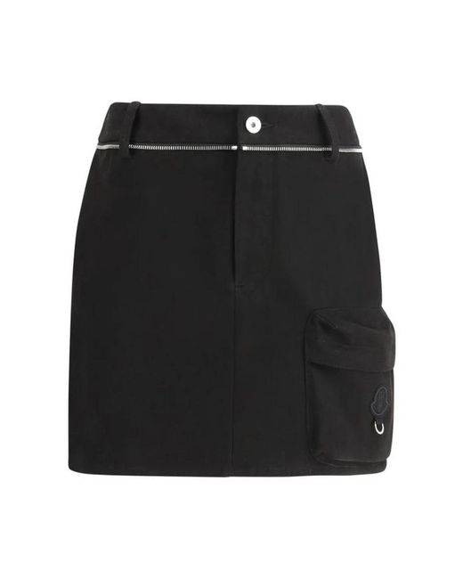Moncler Rokken ,Zwart ,Katoen Rok Met Rits En Zak in het Black