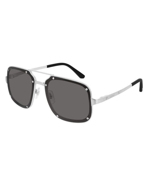 Sunglasses ct0194s 001 di Cartier in Gray da Uomo