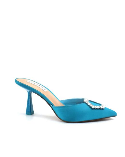 Steve Madden Blue Heeled Mules