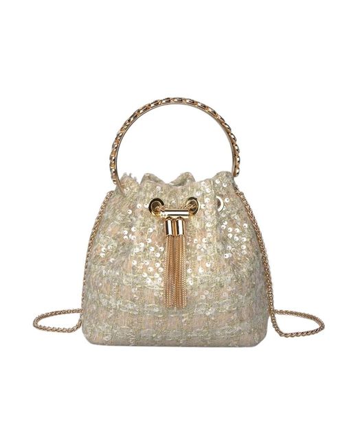 Alma En Pena. Natural Handtasche Mit Strassgriff