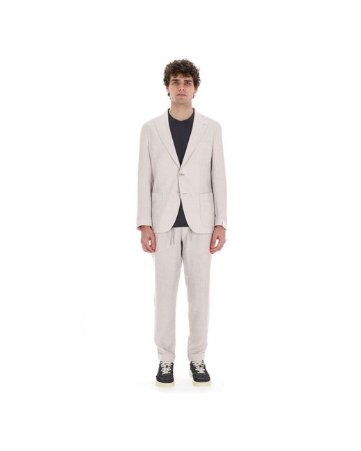Eleventy Pink Single Breasted Suits for men