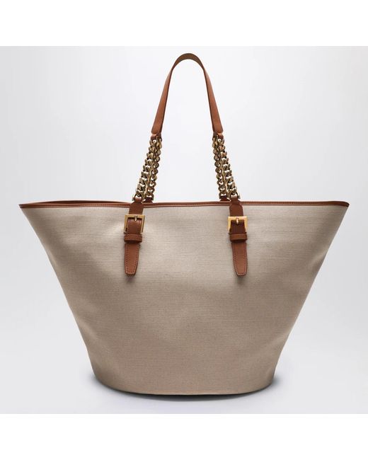 Saint Laurent Brown Shopping Bags