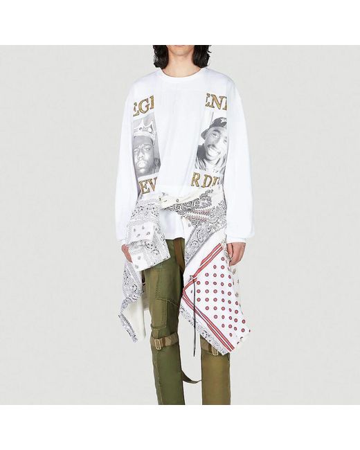 Long Sleeve Tops Children of the discordance de hombre de color White