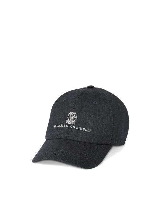 Brunello Cucinelli Black Hats & Caps