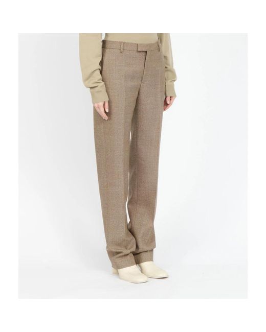 MM6 by Maison Margiela Natural Wide Trousers