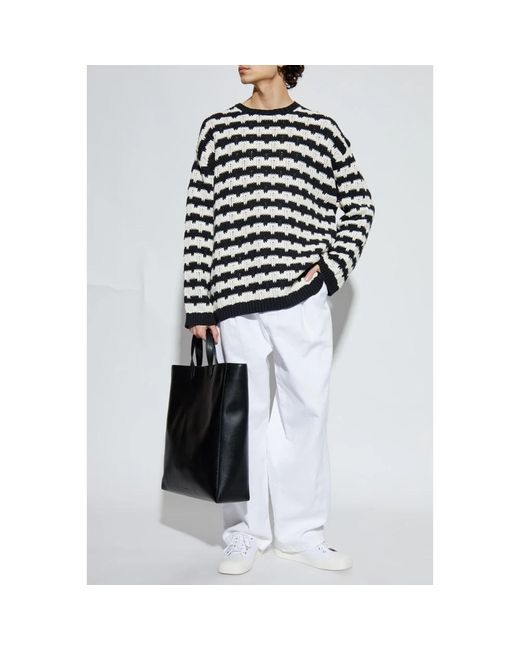 Moschino Pullover mit gestreiftem muster in Black für Herren