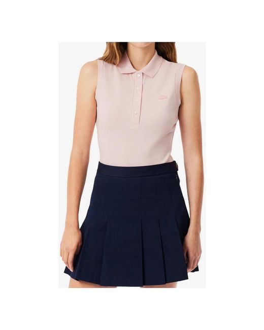 Lacoste Pink Sleeveless Tops