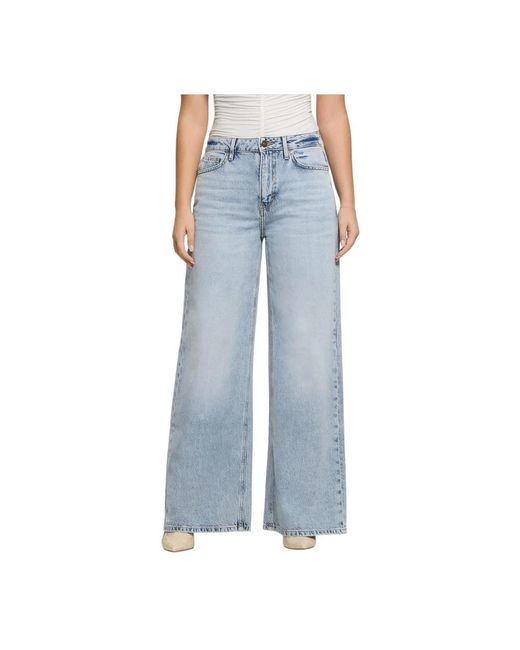 Guess Jeans ,Blauw ,Katoen Bellflower Wijde Jeans in het Blue