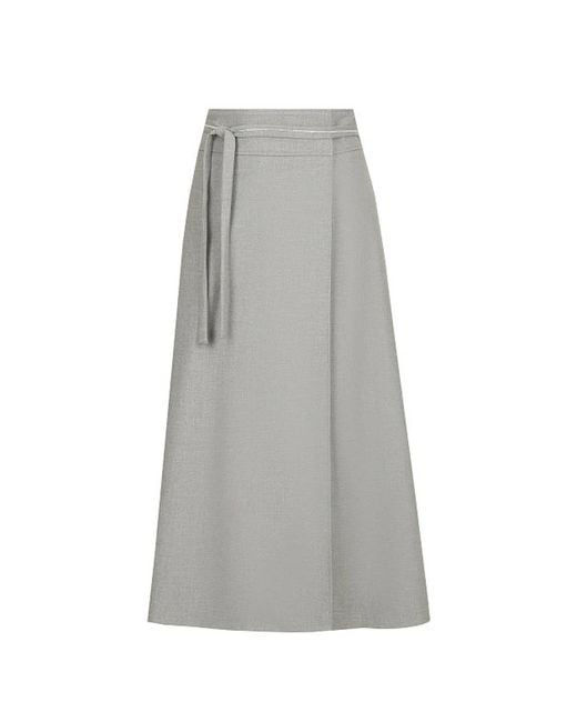 Peserico Gray Midi Skirts
