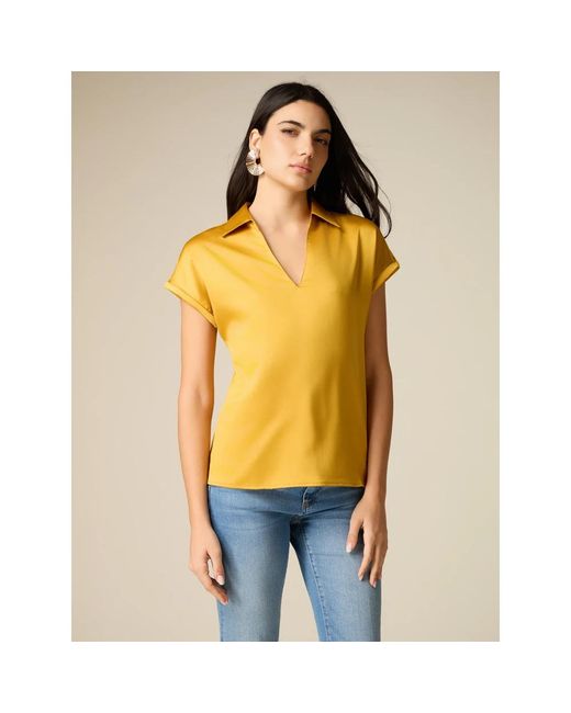 Blouses Oltre de color Yellow