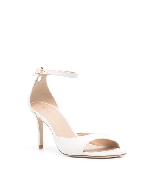 Stuart Weitzman White High Heel Sandals