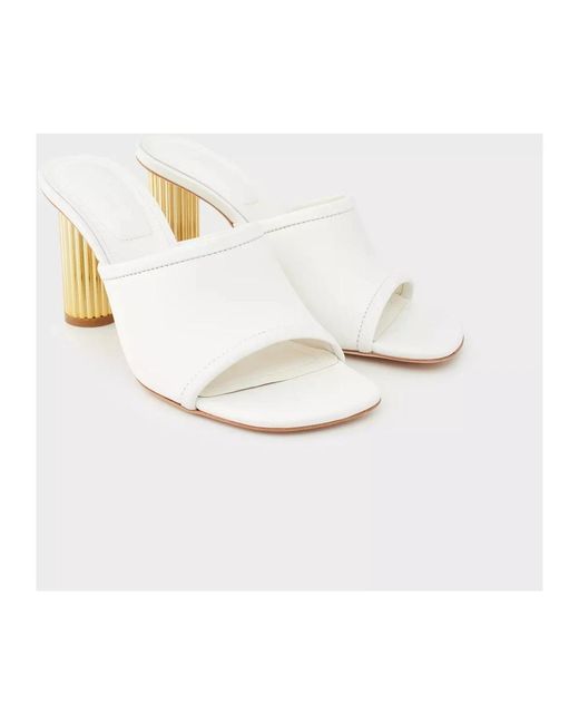 Jonathan Simkhai Schoenen ,Wit ,Leer Witte Sandalen Met Hak Winston Stijl in het White