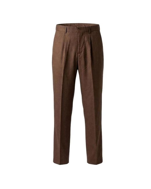 Hevò Brown Suit Trousers for men