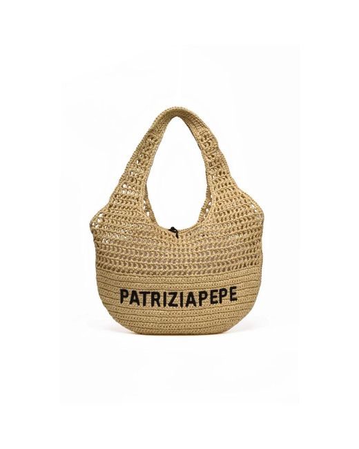 Patrizia Pepe Metallic Tote Bags