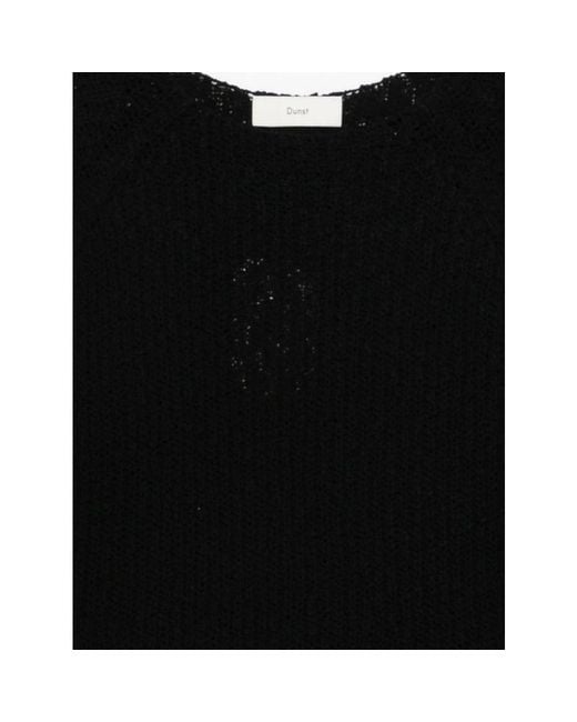 DUNST Black Strickpullover Mit Offener Strickung