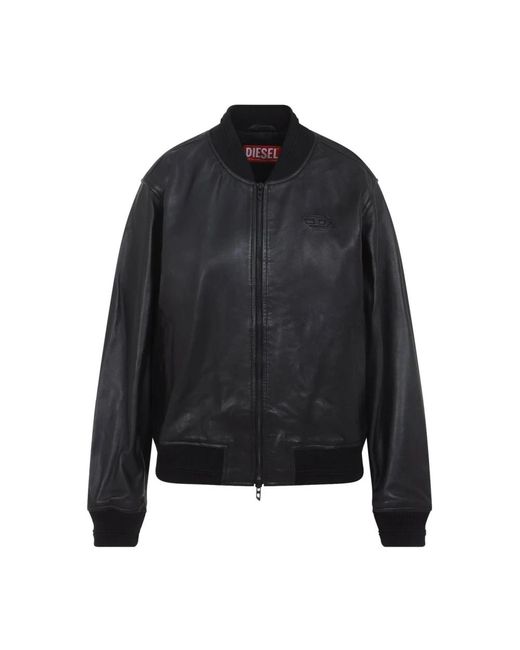 DIESEL Black Leather Jackets