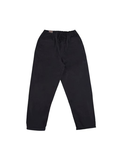 Vans Broeken ,Zwart ,Katoen Zwarte Baggy Tapered Elastische Taille Broek in het Blue voor heren