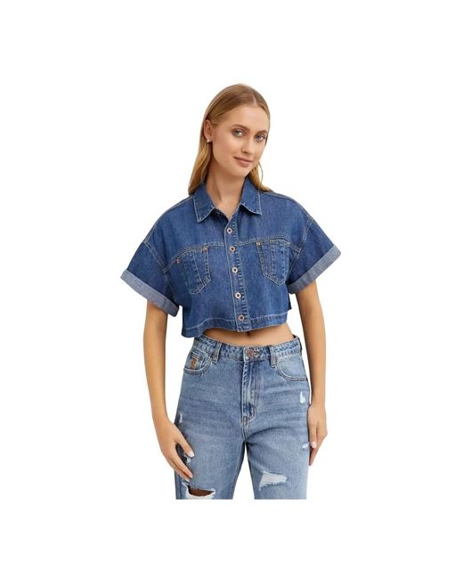 One Teaspoon Blue Shirts