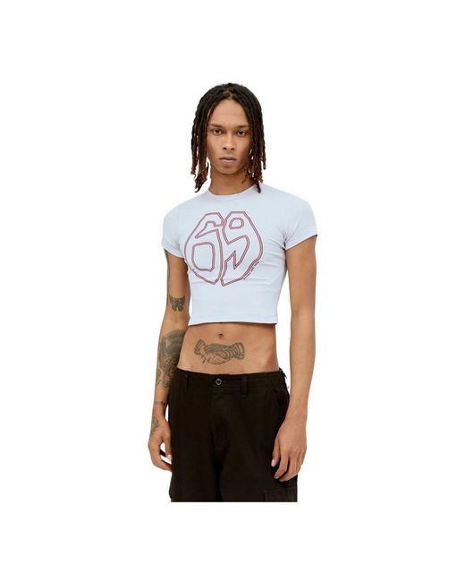Pam Tops ,Wit ,Katoen Katoenen Baby T-Shirt Met Logo Print in het White voor heren