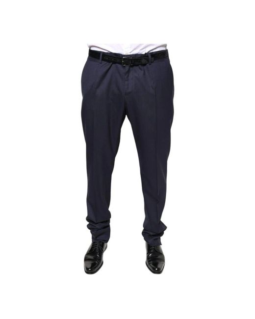 Dolce & Gabbana Blaue skinny formelle anzughose in Blue für Herren