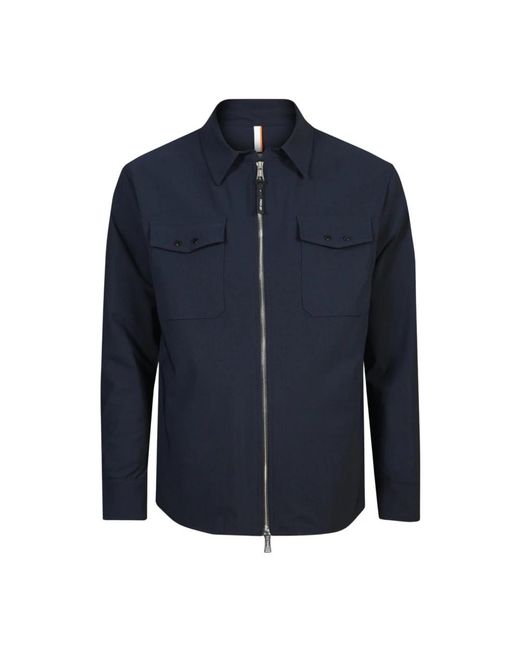 Pmds Full Zip Overshirt Rahul in het Blue voor heren