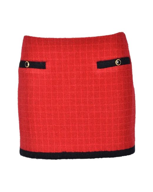 Alessandra Rich Red Short Skirts