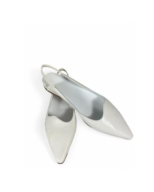 Mara Bini White Ballerina Shoes