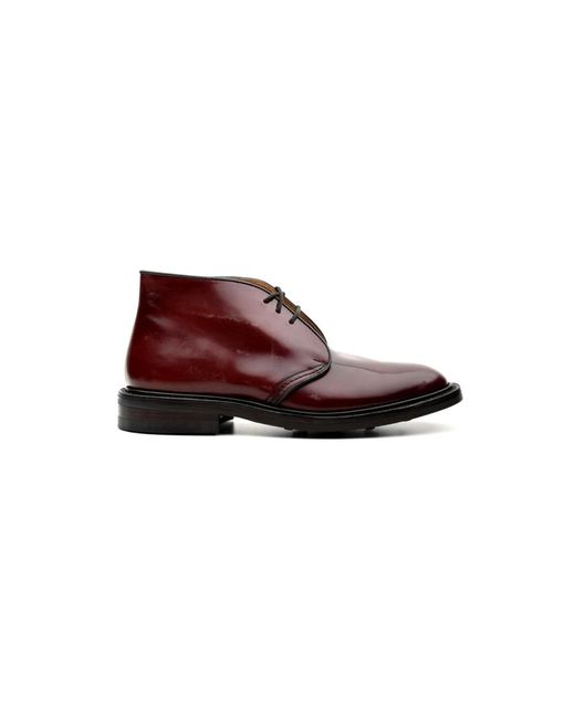 Tricker's Red Lace-Up Boots for men
