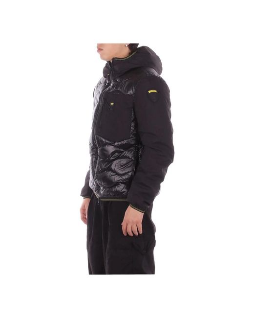 Blauer Jassen ,Zwart ,Leer Albert Down Jacket in het Black voor heren